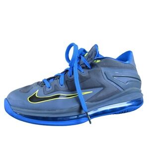 Nike Sneaker LeBron 11 Low Boys Y 7 Medium Athletic‎ Gray Synthetic Lace Up